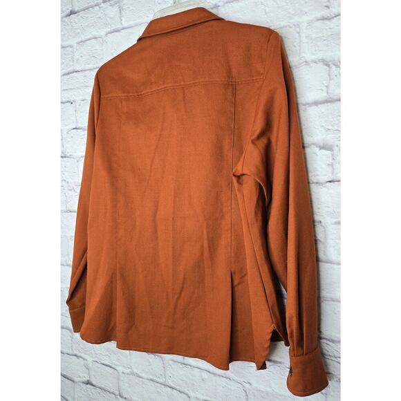 Pendleton vintage virgin wool women's button up large winter fall color rust - Picture 5 of 8